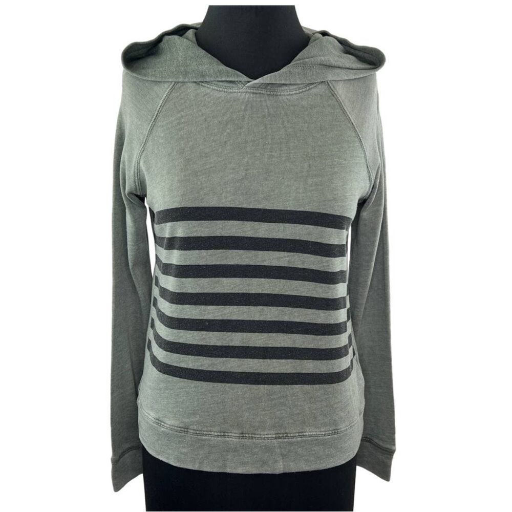 Sundry Green Hoodie with Black Stripes size 0 EUC